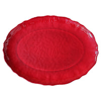 266GAR-Le-Cadeaux-Garnet-Oval-Serving-Tray-UPC:-810266029994