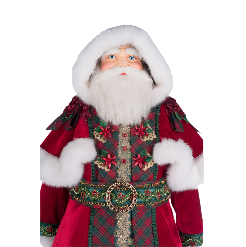 embroidery+of+jacket+28-428311+Katherines+Collection+Holiday+Magic+Christopher+Magic+Santa+Claus+Doll+810074128056