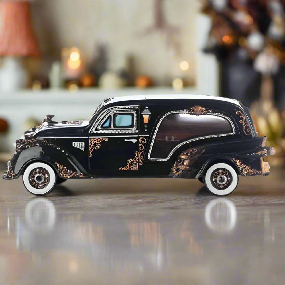 28-528664+Katherines+Collection+Macabre+Family+Halloween+Decor+The+Macabres+Cursed+Hearse+810187070396