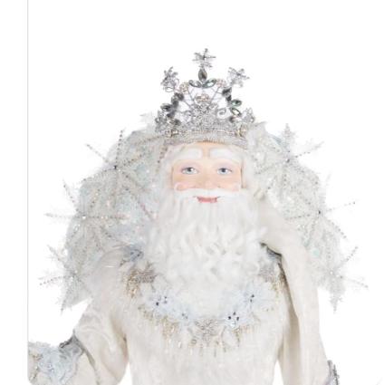 bust-view-front-of-34"-King-Winterfield-Of-Crystal-Kingdom-28-428286-white-santa-katherines-collection-crystal-kingdom-collection