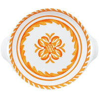 387SCO+le+cadeaux+Sicily+Orange+Small+Shallow+Handled+Bowl+810056676681
