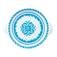 387SCT+le+cadeaux+Sicily+Teal+Small+Shallow+Handled+Bowl+810056676698