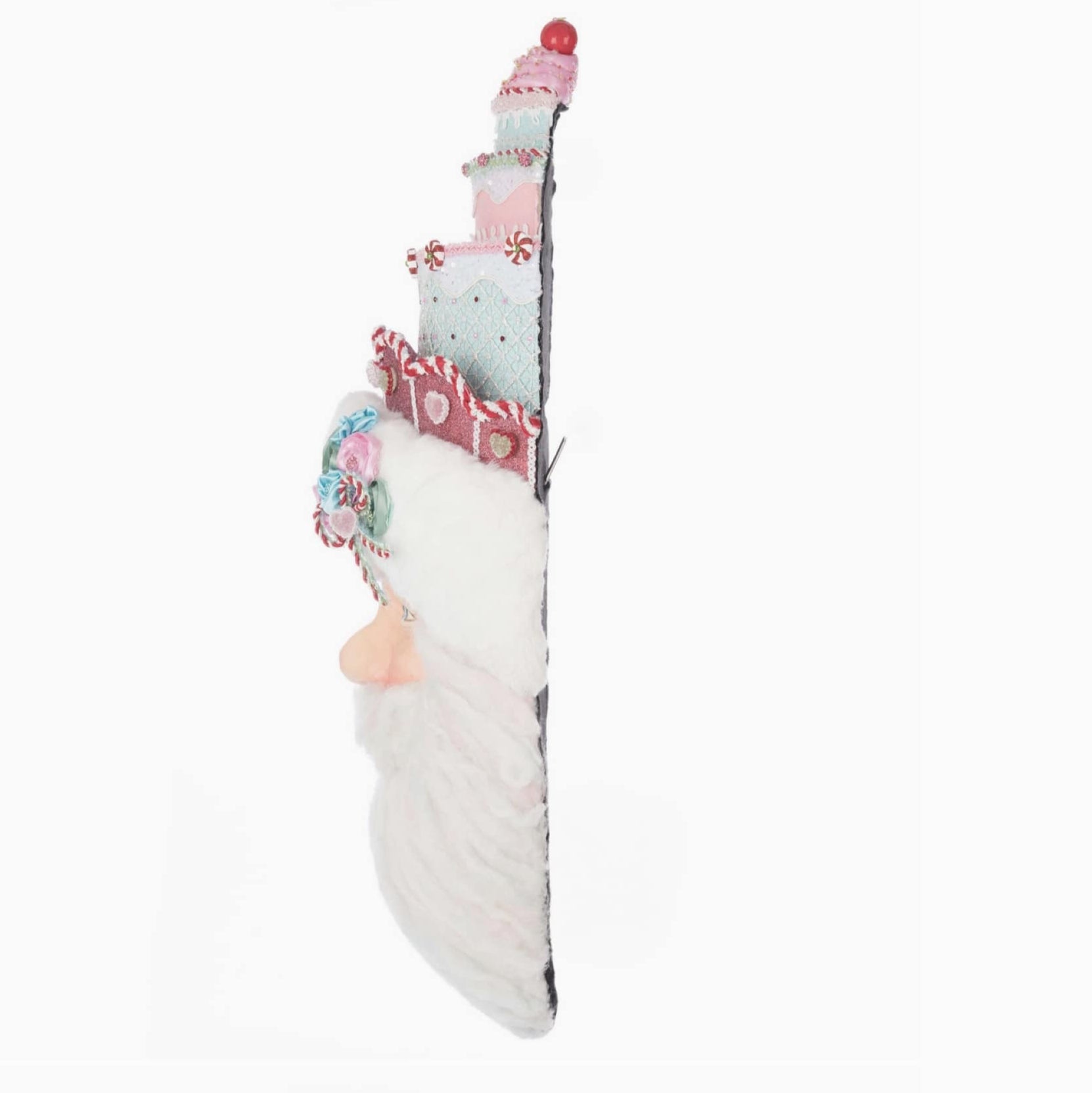 left+side+view+of+810187070884+28-528745+Katherines+Collection+2025+Sweet+Delights+Christmas+Holiday+Decor+Collection+Santa+Claus+Wall+Mask