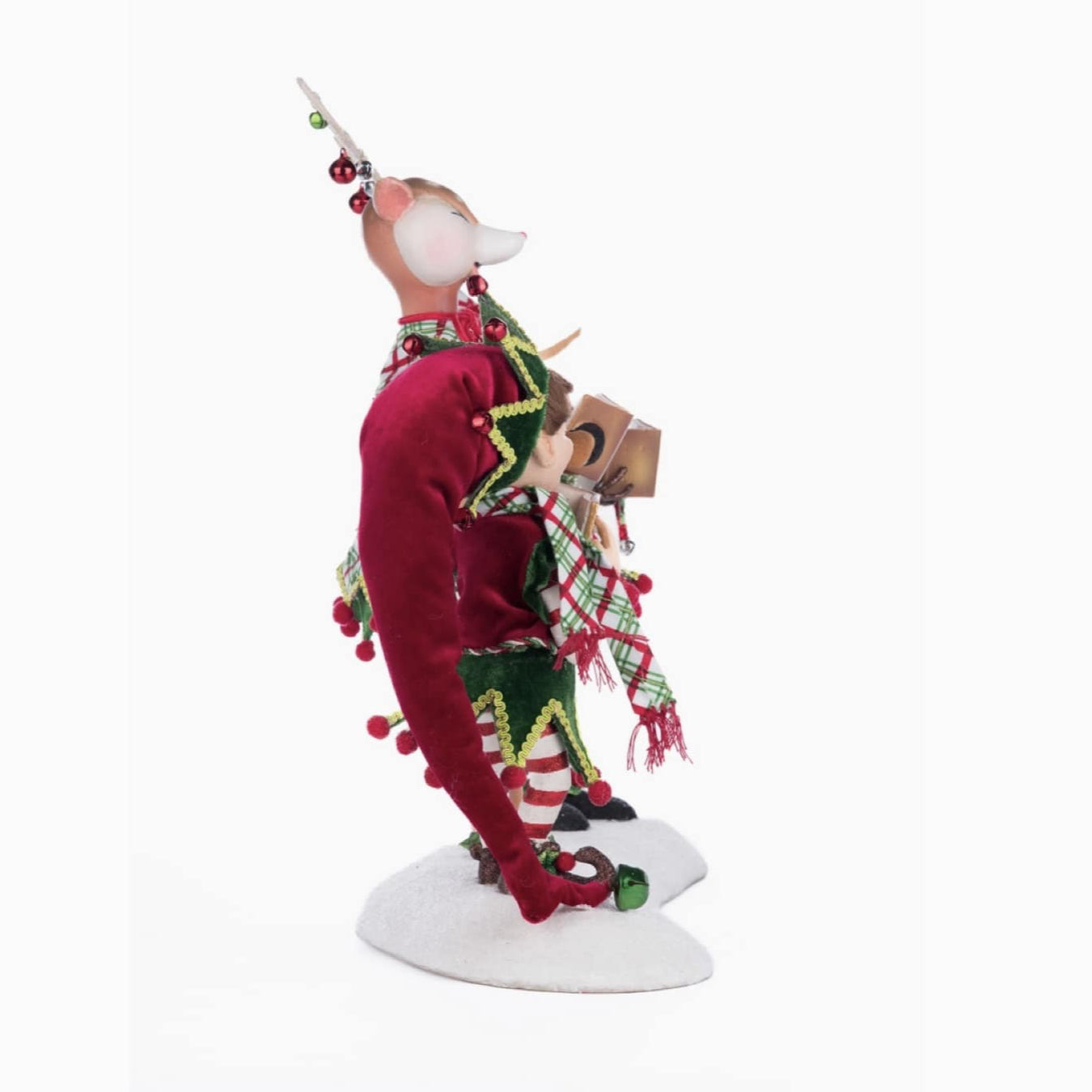 Festive holiday outfits on Alfie, Deerdra, and Snowy Christmas Carolers, SKU 28-428351, GTIN 810074128360.