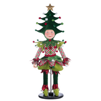 Front view of Barry Jingles Elf Doll from Katherine’s Collection Village of Holly Woods, SKU 28-428349, GTIN 810074128353.