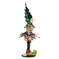 Full-length view of Barry Jingles Elf Doll standing 36.5 inches tall, SKU 28-428349, GTIN 810074128353.