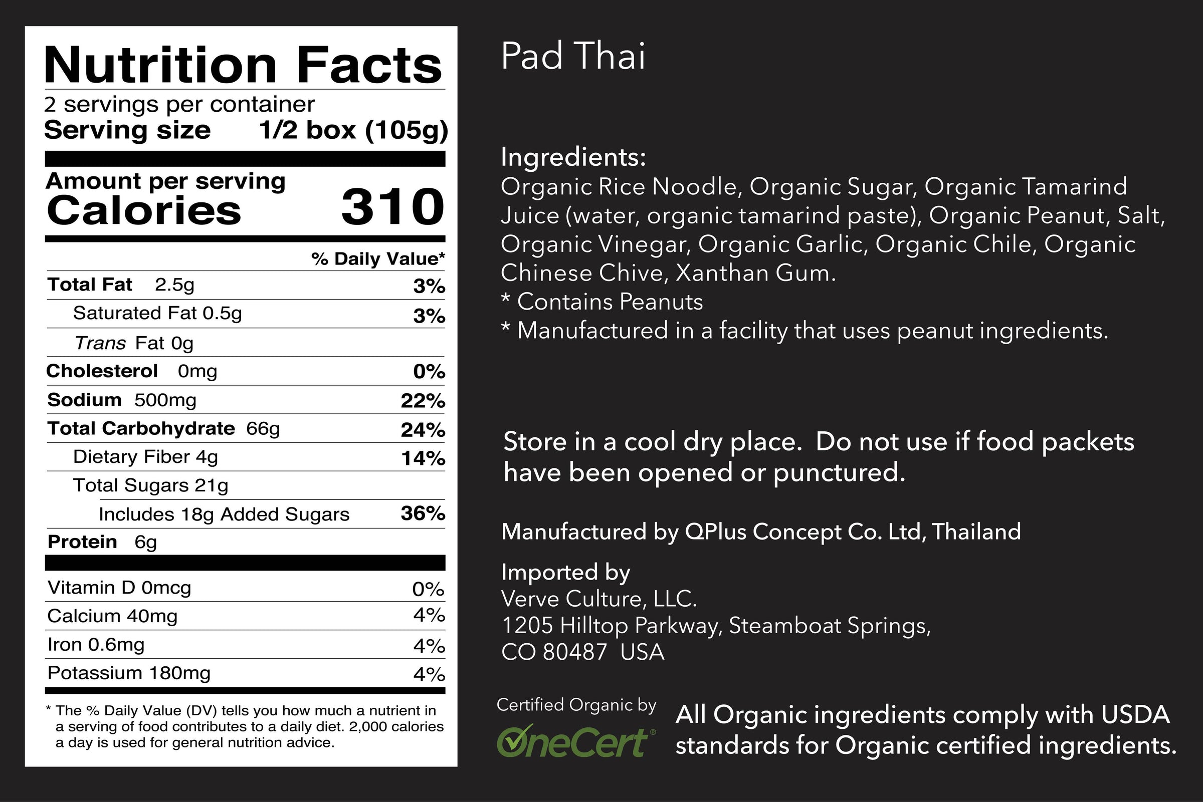 Easy-to-Follow Thai Recipe Nutrition Facts Ingredients Organic-from-Verve-Culture