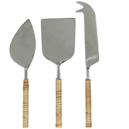 Cheese Utensils with Rattan Handles GS-125