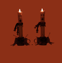 Katherine’s Collection Caroling Candles Set styled as a Christmas centerpiece, SKU 28-428536, GTIN 810074128582