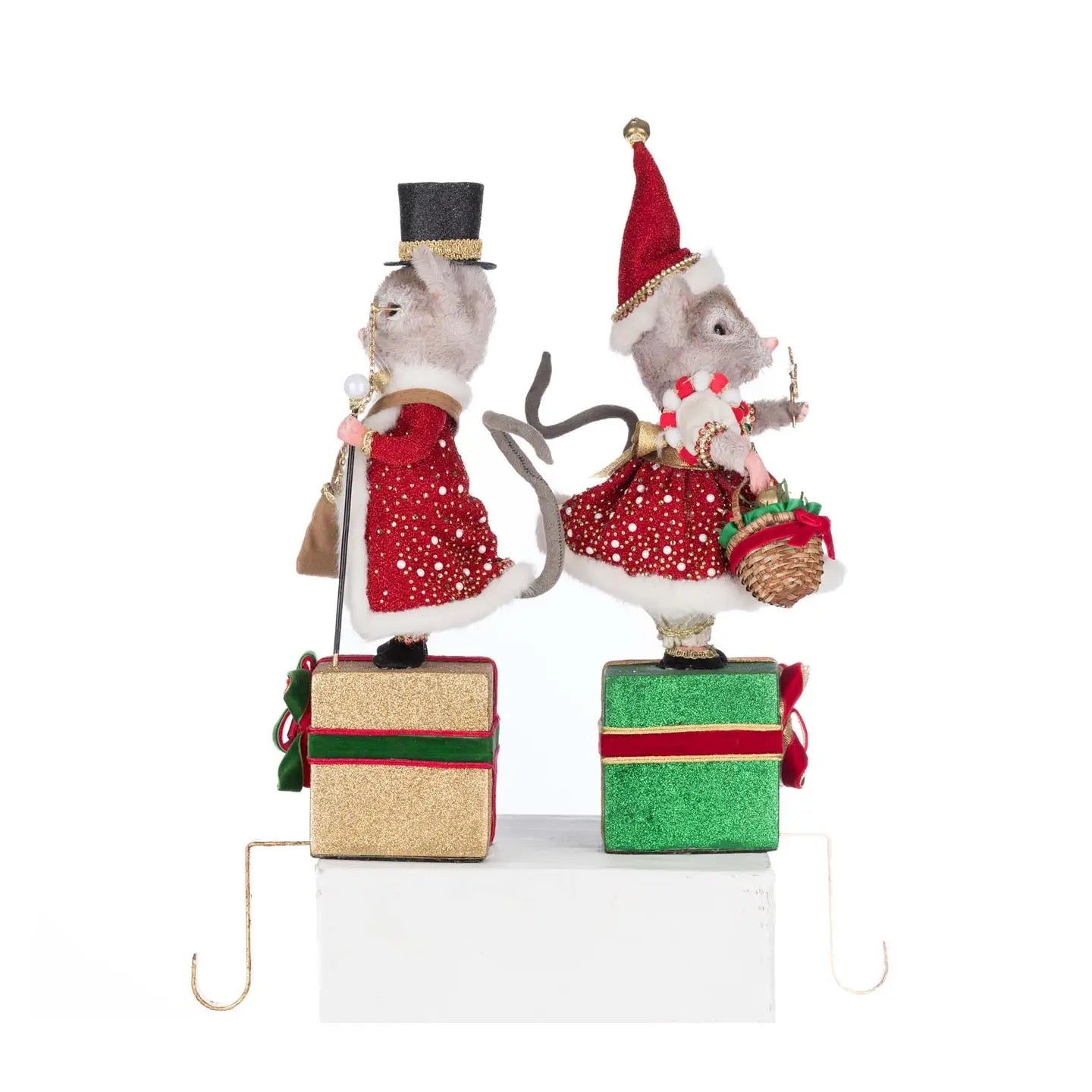 Christmas Ball Mouse Stocking Holder Set 28-528803
