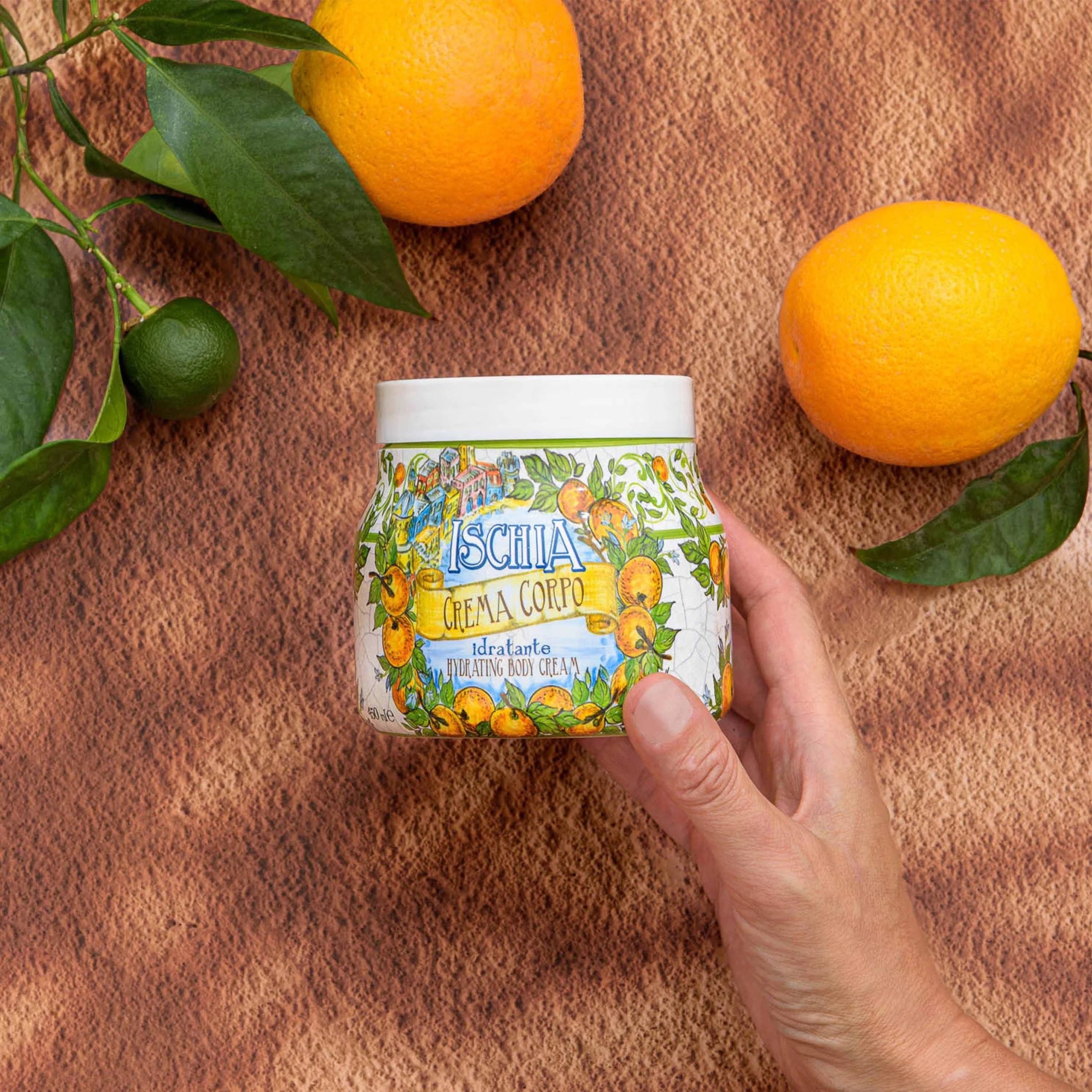 Rudy Profumi Ischia Moisturizing Body Cream 15.2 oz (450 ml), Italian citrus and floral lotion, GTIN 8008860034526