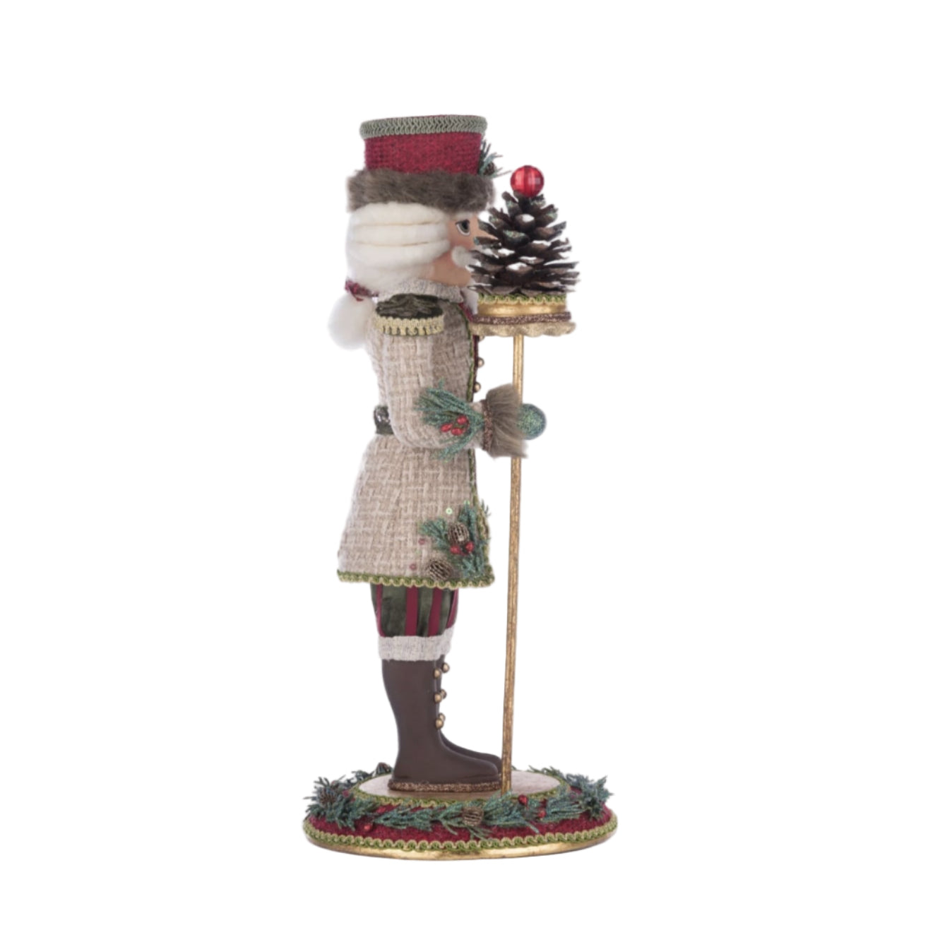 Admiral Haze L Nuts nutcracker styled in a Christmas display, Katherine’s Collection SKU 28-428270, GTIN 810074127837