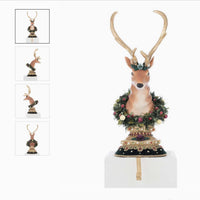 Katherines+Collection+Balsam+and+Berry+Christmas+Reindeer+Deer+Stocking+Holder+28-528794+SKU:+28-528794+GTIN:+810187071218