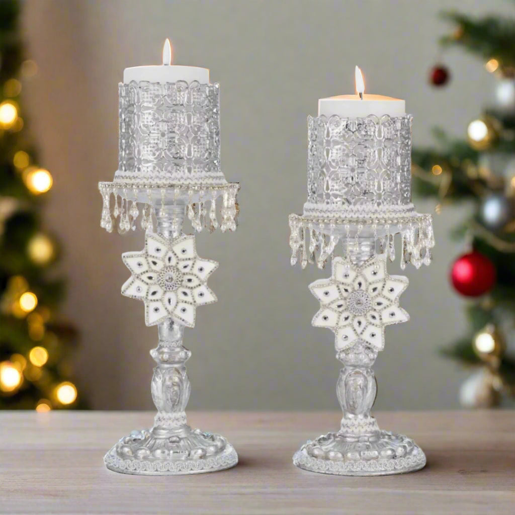 Katherines+Collection+candle+sticks+silver+Christmas+candle+holders+holiday+décor+2025+limited+edition+Christmas+decor+Bells+of+Brilliance+collection+elegant+silver+candlesticks+handcrafted+Christmas+candle+holders
