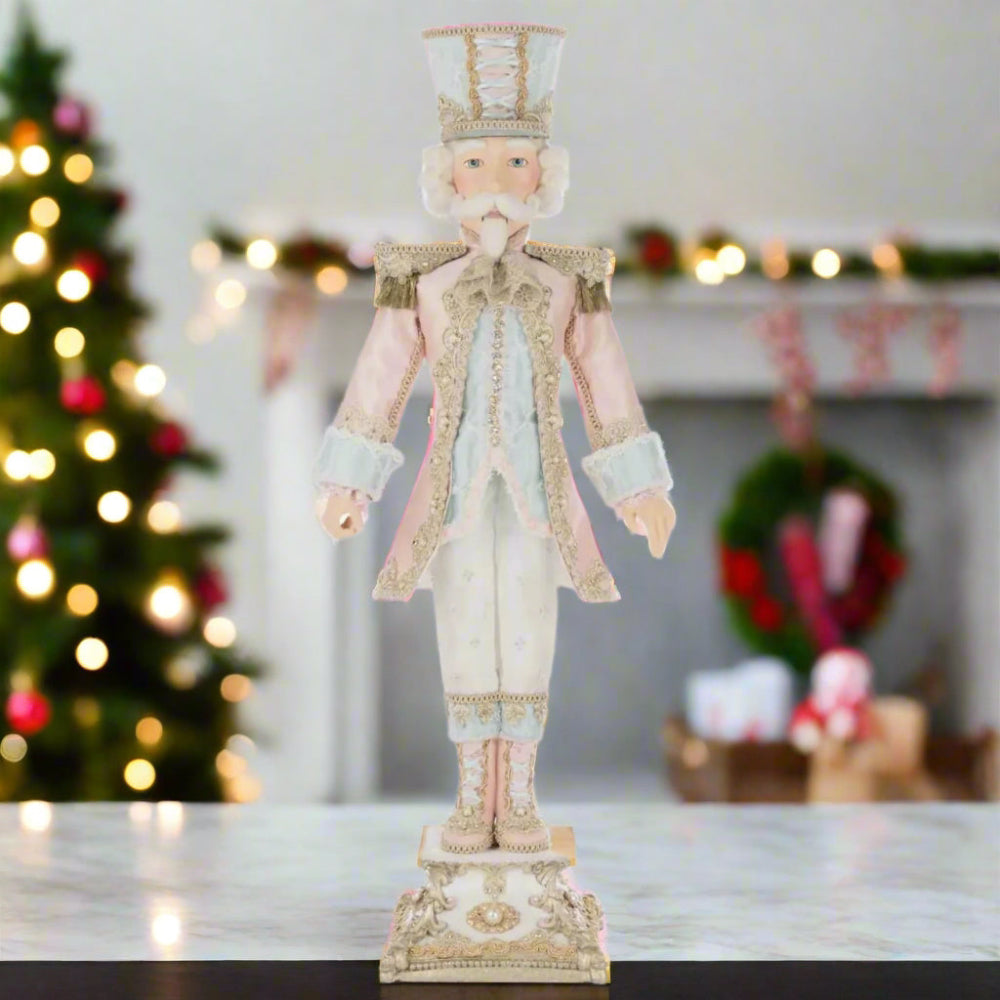 Katherines+Collection+Captain+Pierre+Praline+Soldier+SKU:+28-528843+GTIN:+810187071478+from+Katherines+Collection+joyeux+noel+pink+and+blue+christmas+holiday+Collection