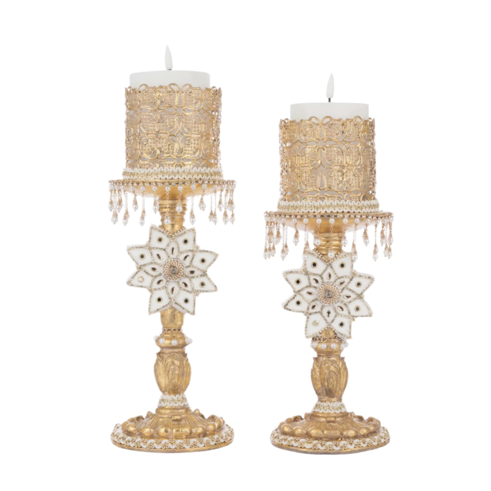 Gold Bells of Brilliance Candle Stick Holders 28-528774G