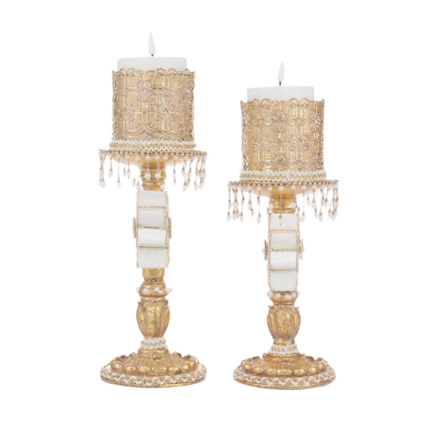 side+view+of+Katherines+Collection+Gold+Bells+of+Brilliance+Candlestick+holder+28-528774G+810187071034