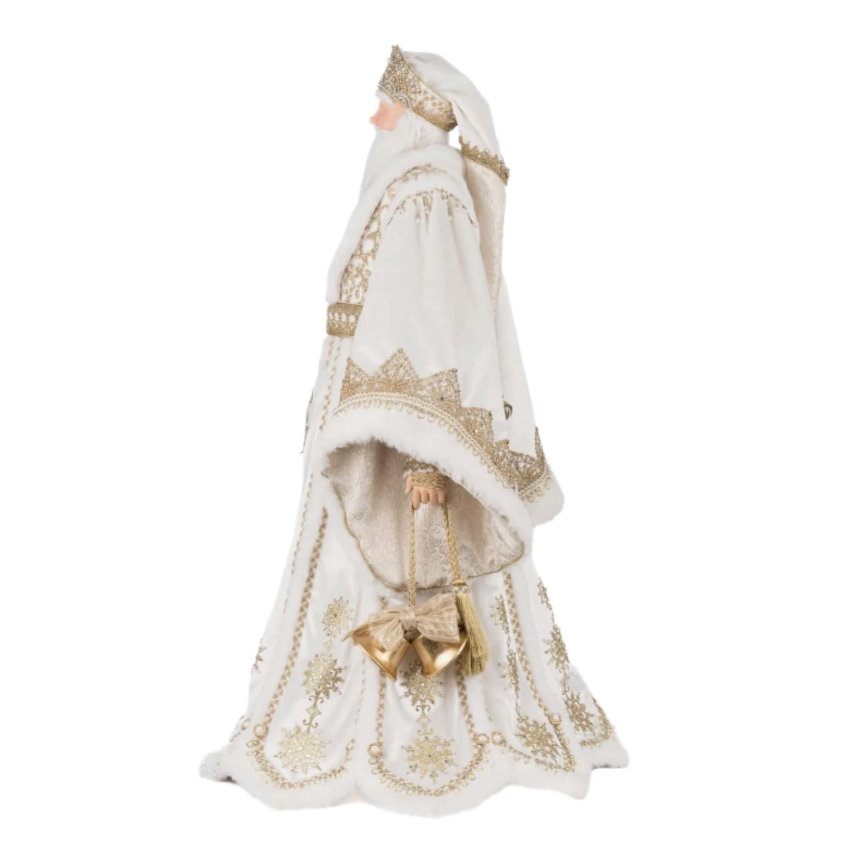 left+side+view+of+Katherines+Collection+Golden+Leaf+santa+doll+28-528748+8101870709078+Bells+of+Brilliance+Christmas+Holiday+Collection