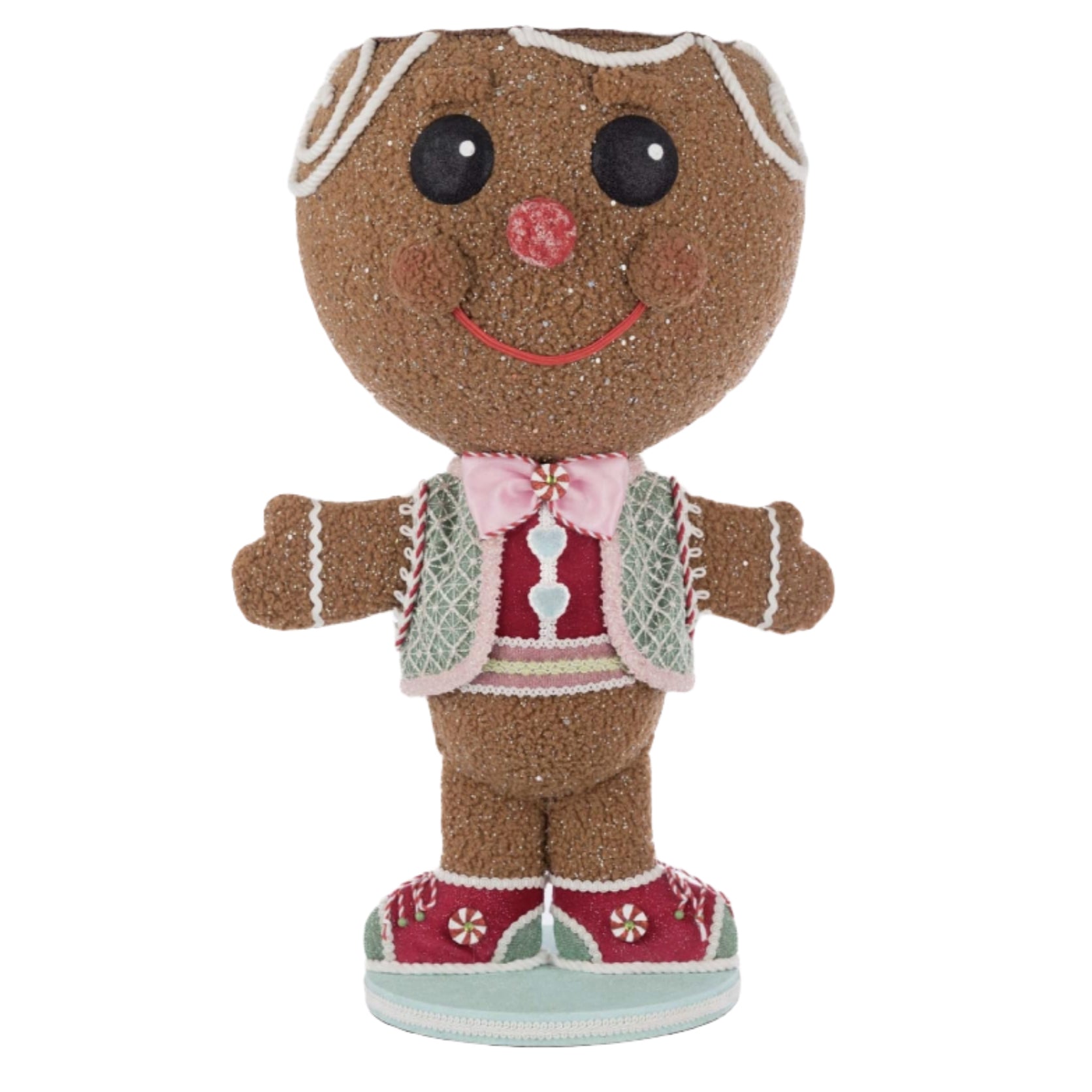front+view+Katherines+Collection+Stick+E+Sweet+Gingerbread+Boy+Candy+Container