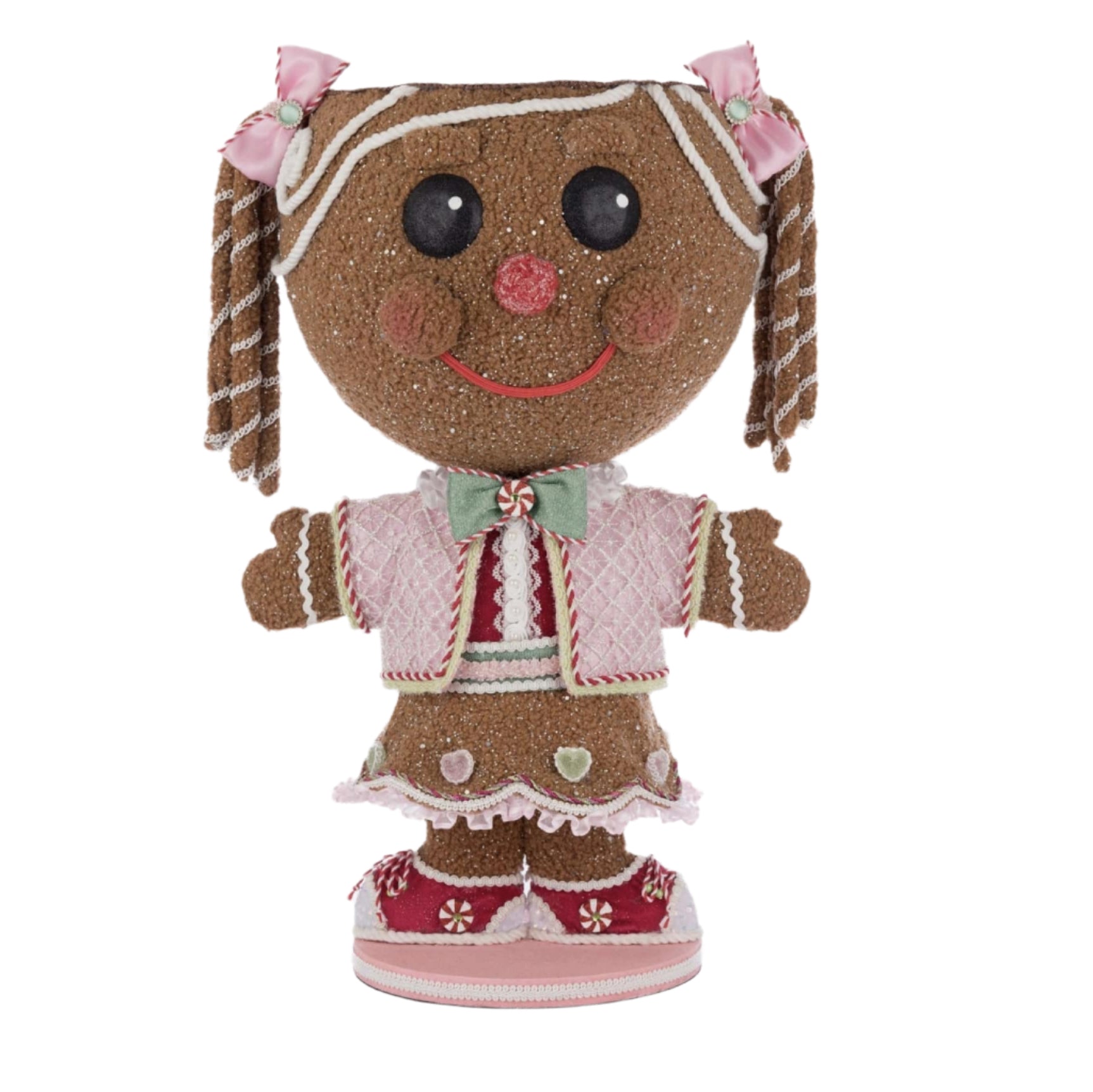 front+view+of+Katherines+Collection+Sugar+E+Sweet+Gingerbread+Girl+Candy+Container+2025+Sweet+Delights+Christmas+holiday+Collection+SKU+28-528742+GTIN+810187070853