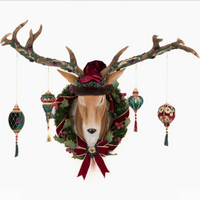 Katherines+Collection+Winter+Balsam+and+Berry+Deer+Wall+Piece+with+Ornaments+SKU:+28-528788+GTIN:+810187071164