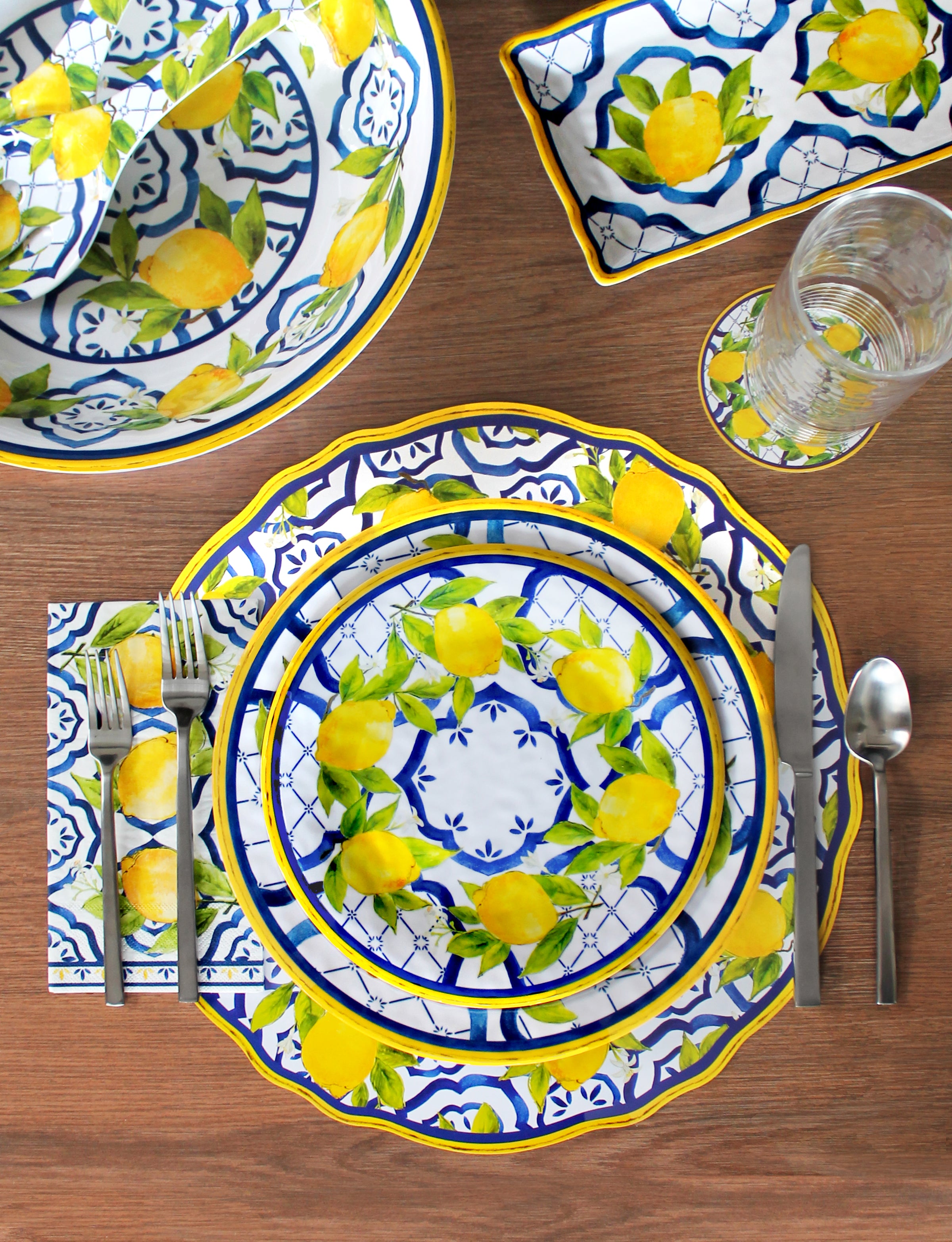 239PAL-Le-Cadeaux-Palermo-Lemon-Italian-Tile-Dinnerware-set