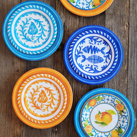 Sicily Solid Teal Salad Plate Set 339SST