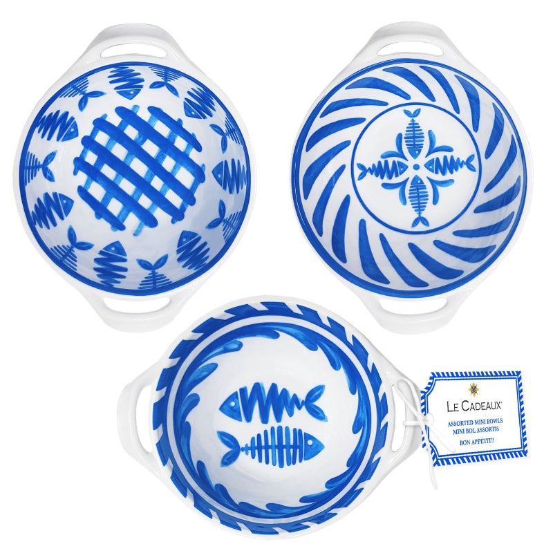 Le Cadeaux Mini Handled Bowls Set of 3