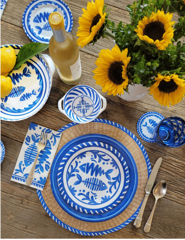 dinnerware+collection+Le+Cadeaux+347MADT+810056678081+Mediterraneo+Cereal+soup+small+bowl+melamine