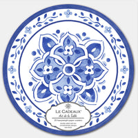 Le+Cadeaux+CC-CSMRCB+Moroccan+Blue+Coasters+Both+Sides