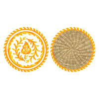Le+Cadeaux+CC-CSSCO+Sicily+Orange+Coasters+Both+Sides