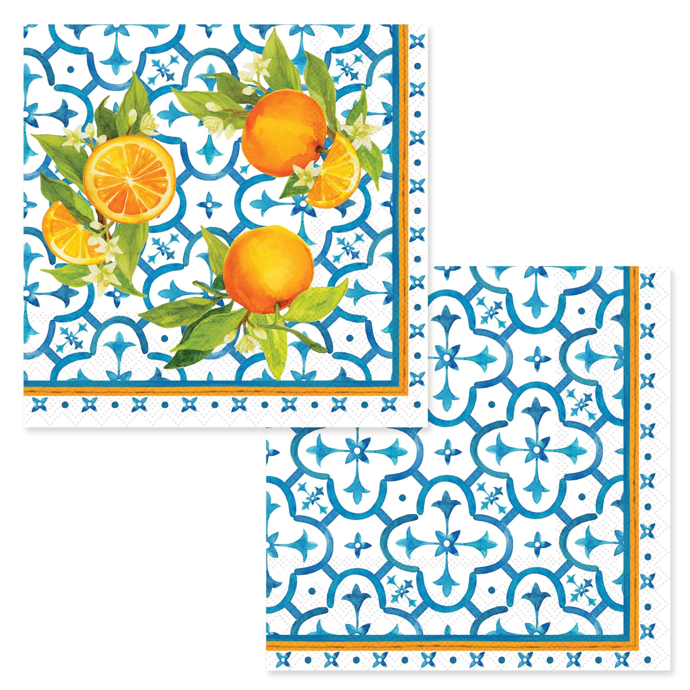 Le_Cadeaux_CCGS-256VAL_Valencia_Cocktail_Napkin_and_Mini_Laguiole_Cheese_Knife_Gift_Set_both_sides