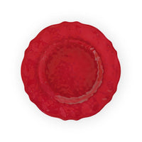 Le Cadeaux Garnet Salad Plate 9-inch with textured surface and scalloped edges