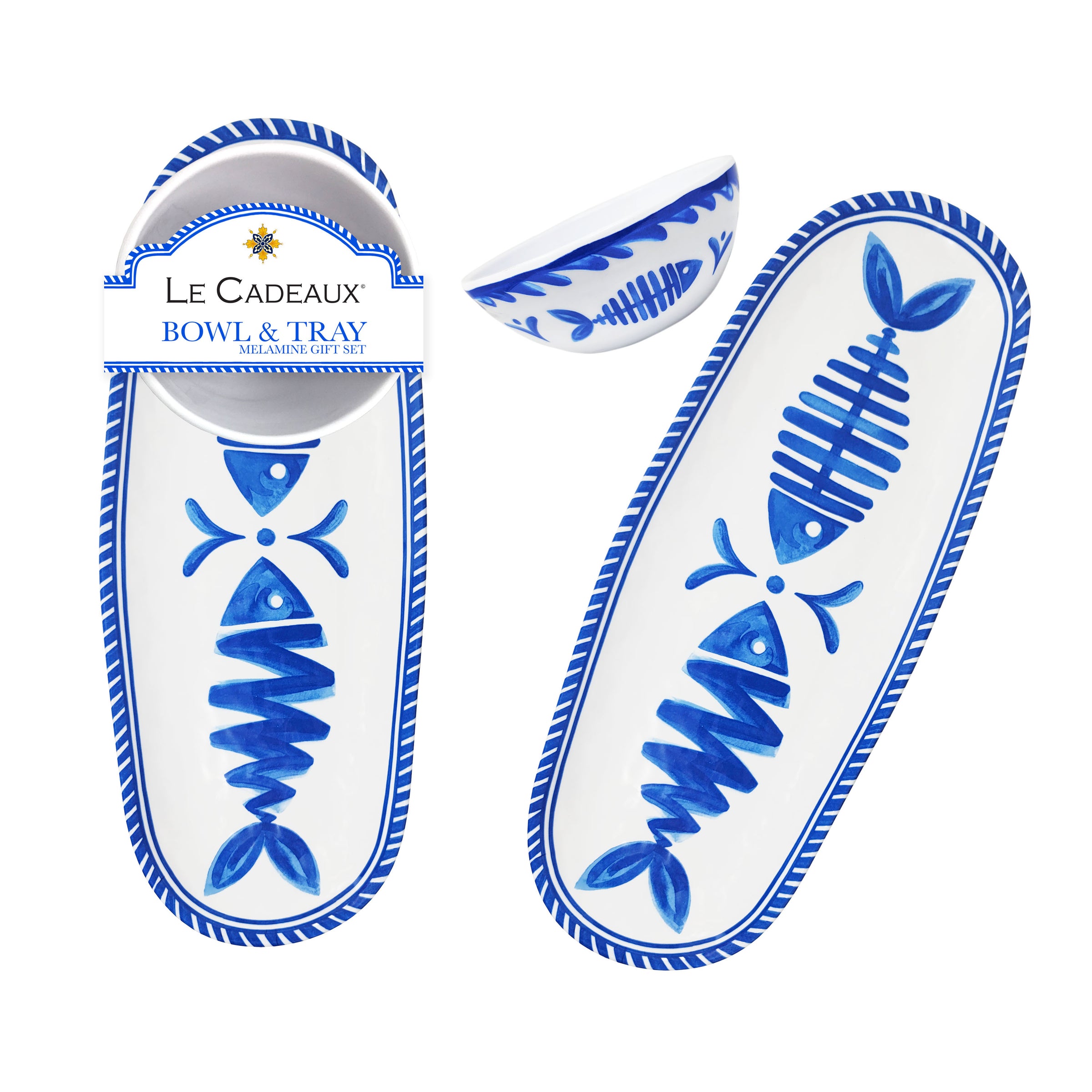 Le+Cadeaux+Mediteranneo+304MDT+Tray+and+Bowl+Gift+Set