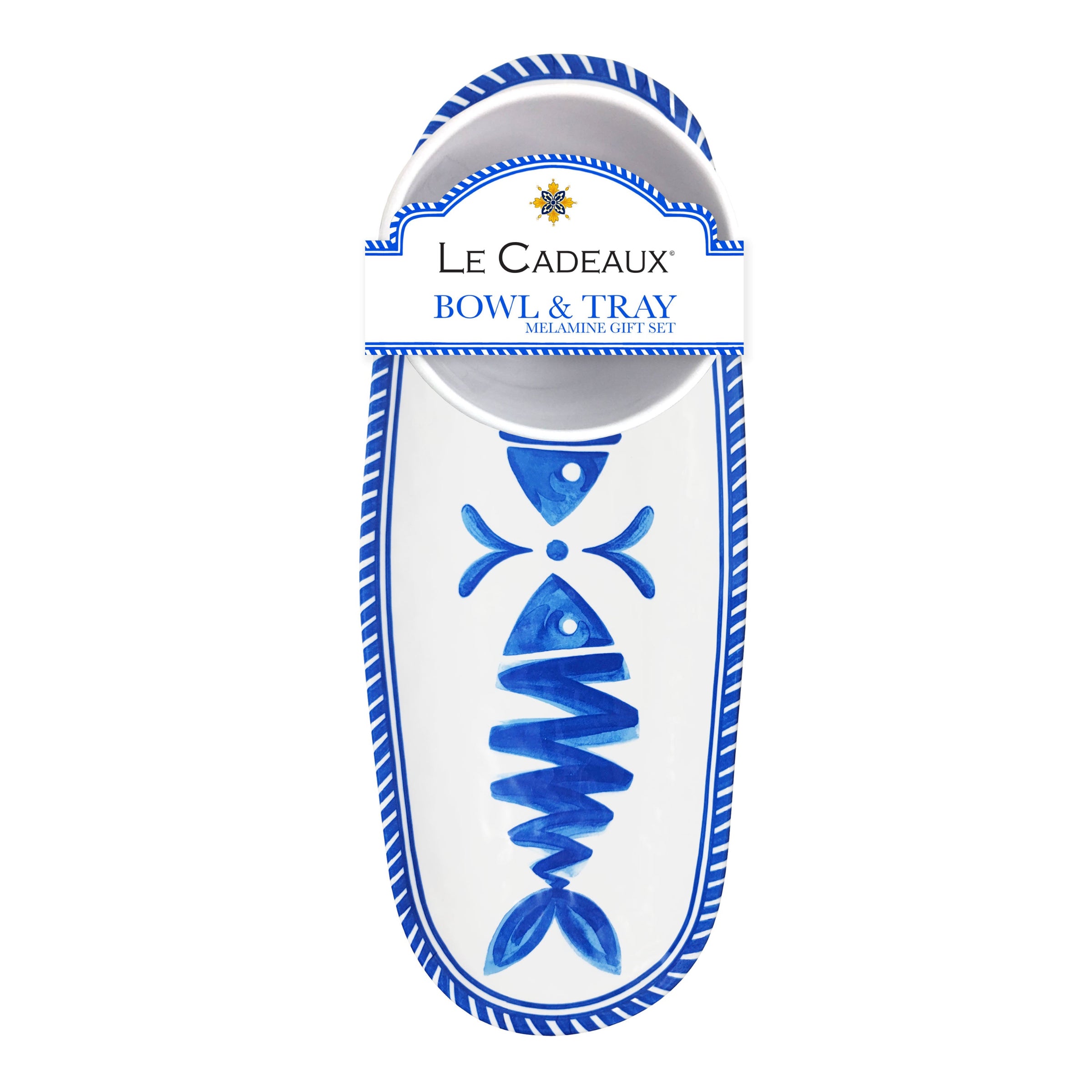 Le+Cadeaux+Mediteranneo+304MDT+Tray+and+Bowl+Gift+Set