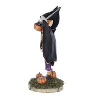 Left Side profile of Katherines Collection Vlad showing costume layers, cape shape, and sculptural details.