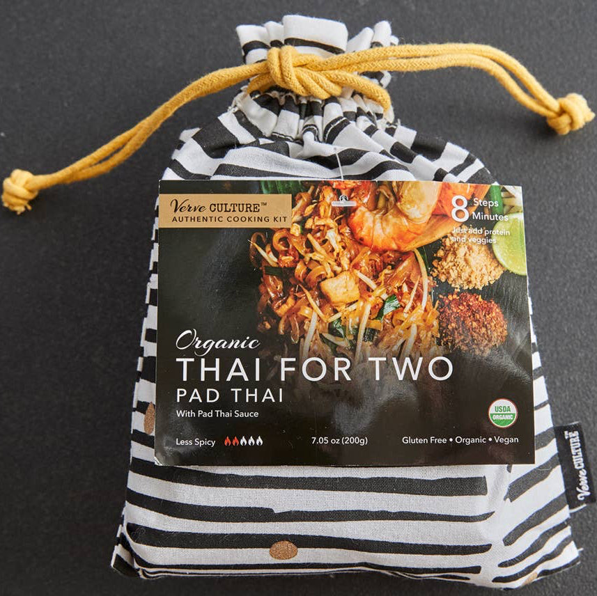 Packaging of Pad Thai For Two kit shown as a unique gift idea