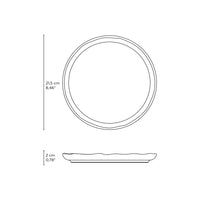 Linhas Bio Matte Black Salad / Dessert Plate Set