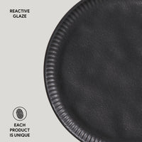Linhas Bio Matte Black Salad / Dessert Plate Set