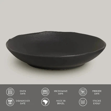Porto_Brasil_SKU-_133173902_Made_in_Brazil_GTIN-_7908416616088_Bio_stoneware_Matte_Black_Pasta_Plate_37.3_oz_oven_safe_microwave_safe_freezer_safe_dishwasher_safe_stacks_easily