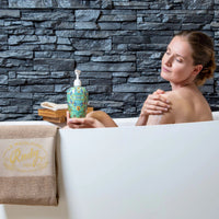 Eco-friendly Rudy Profumi Capri Bath and Shower Gel 700ml bottle, recyclable PET packaging made in Italy.