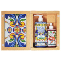 Rudy Profumi Kitchen Gift Boxed Set (SKU CCGS-5354, GTIN 810056678753) featuring Italian hand soap, dish soap, and 100% cotton tea towel.