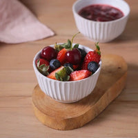 Linhas Ever White Stoneware Ramekin Set