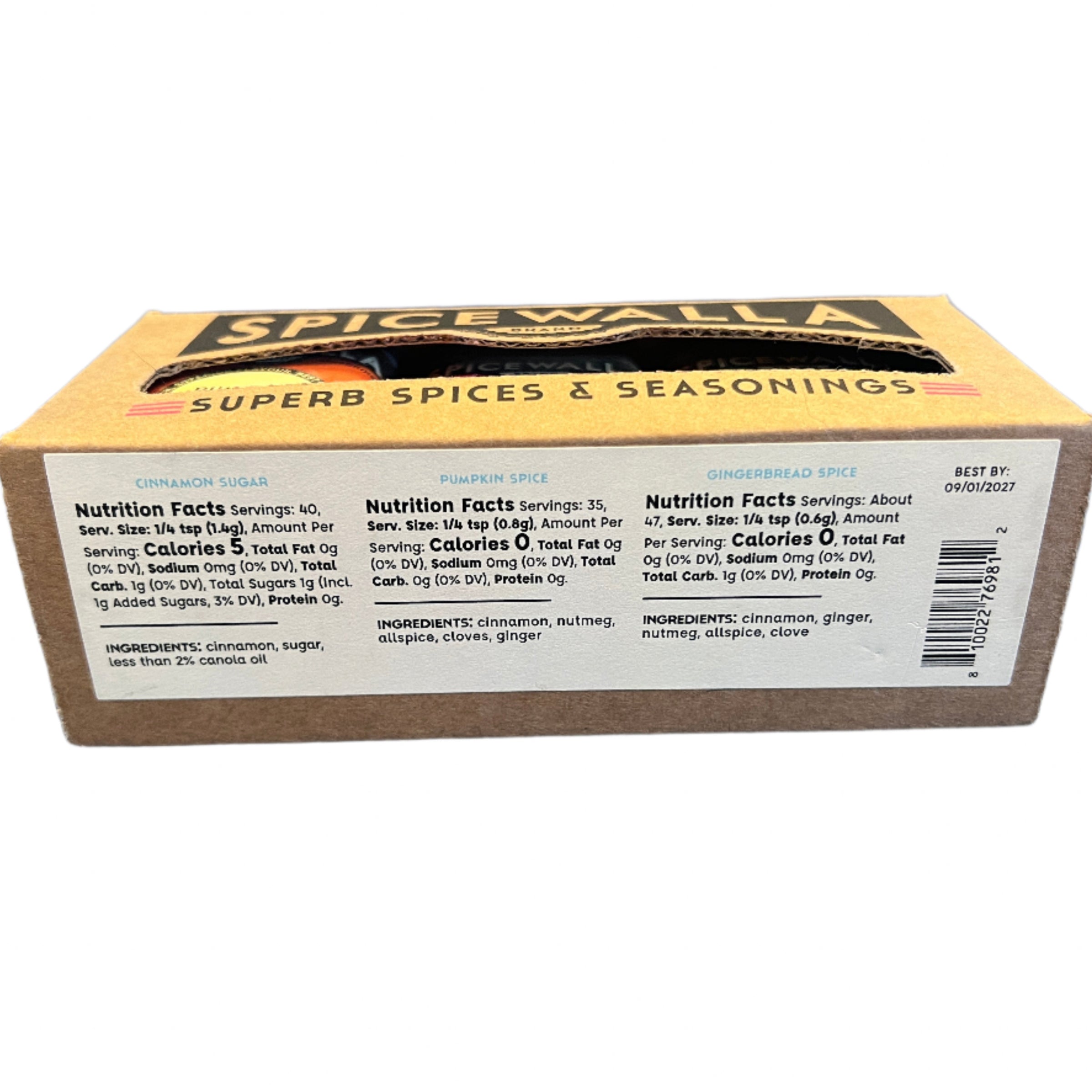 bottom+view+Spicewalla+brand+the+holiday+baking+collection+cinnamon+sugar+pumpkinspice+gingerbread+spice+superb+spices+and+seasonings
