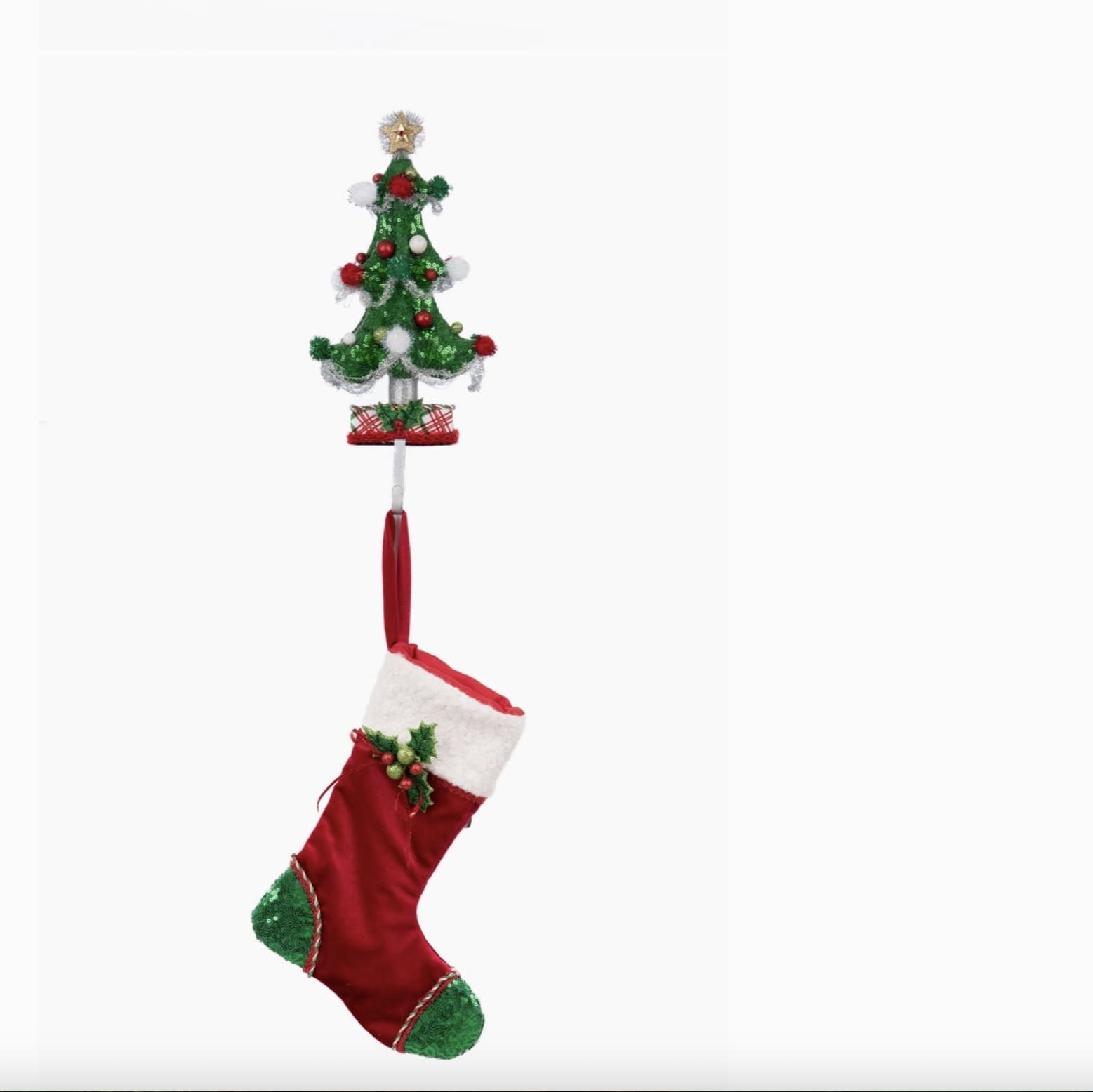 Full-length 13.5-inch Whimsical Tree Stocking Holder, SKU 28-428355, GTIN 810074128377