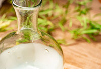 Handblown Glass Carafe - White Base