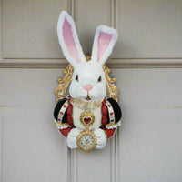 Collectible White Rabbit red  Door Knocker 28-428136 Hearts and Wonderland design