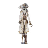 Captain Skully Swashbuckler life-size Halloween doll by Katherine’s Collection – ornate pirate costume and goldleaf peg leg