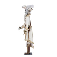 Left Side View of Captain Skully Swashbuckler life-size Halloween doll by Katherine’s Collection – ornate pirate costume and goldleaf peg leg