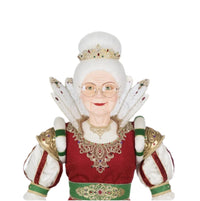 Full body image of life size Queen Noelle Claus Christmas display piece